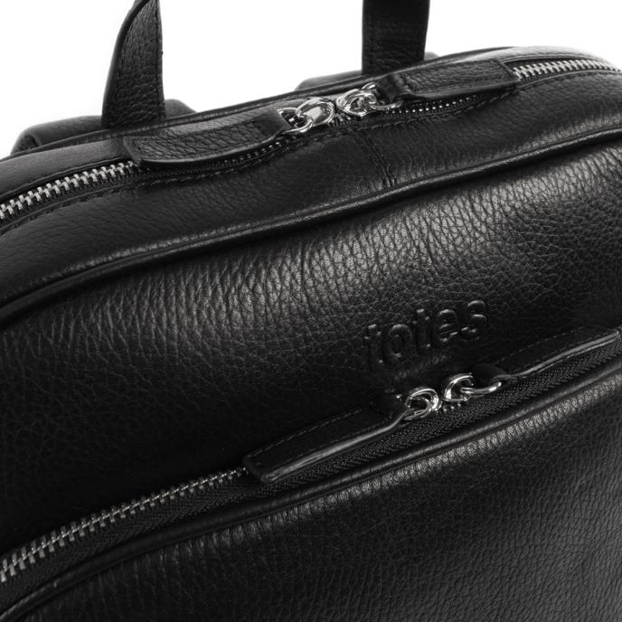 totes® Genuine Leather Backpack Black Extra Image 3